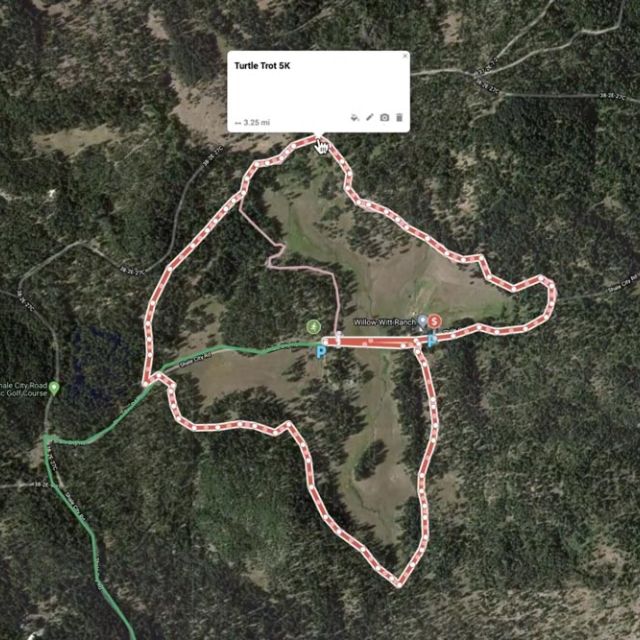 Turtle Trot 5k trail race route map