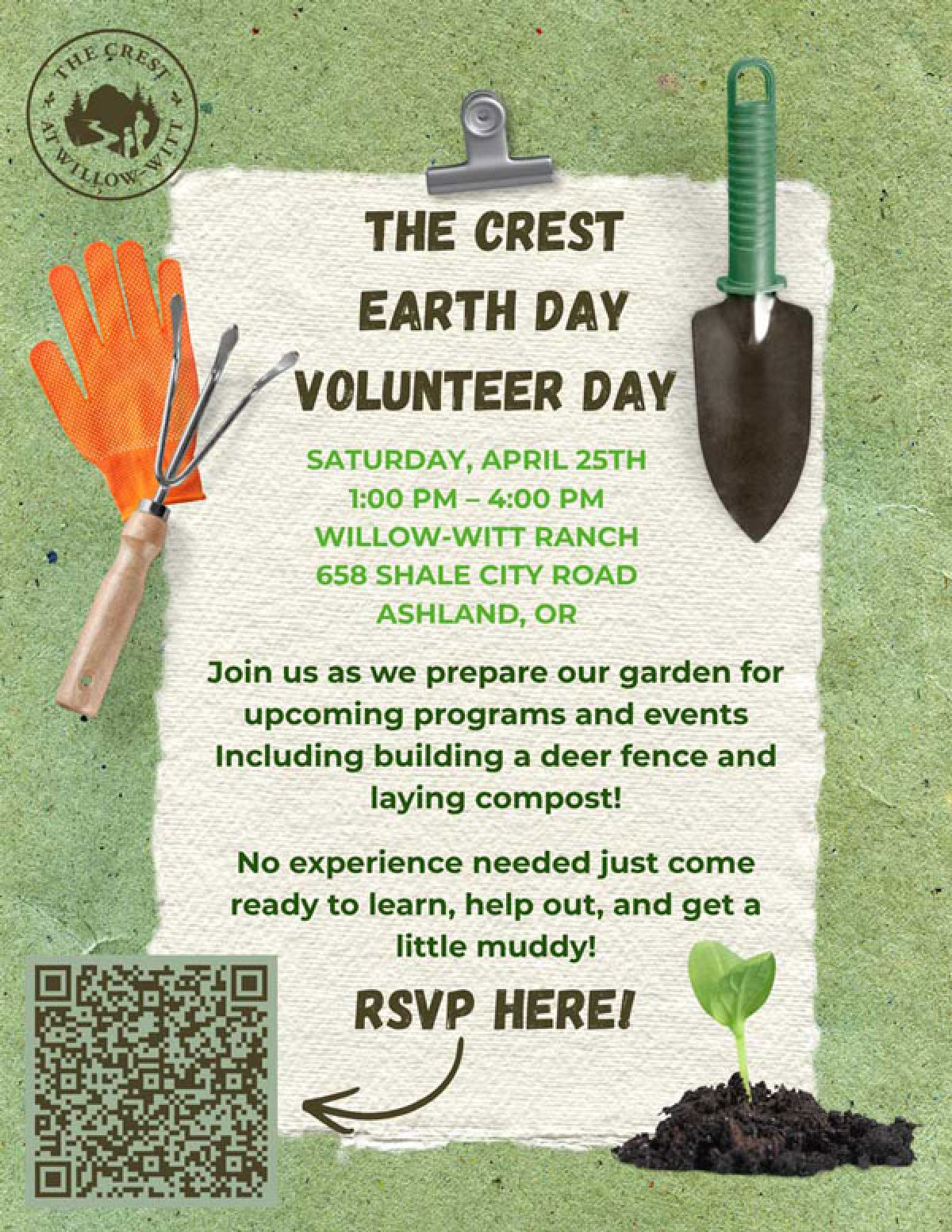 Poster with details about the Earth Day Volunteer Day 2026