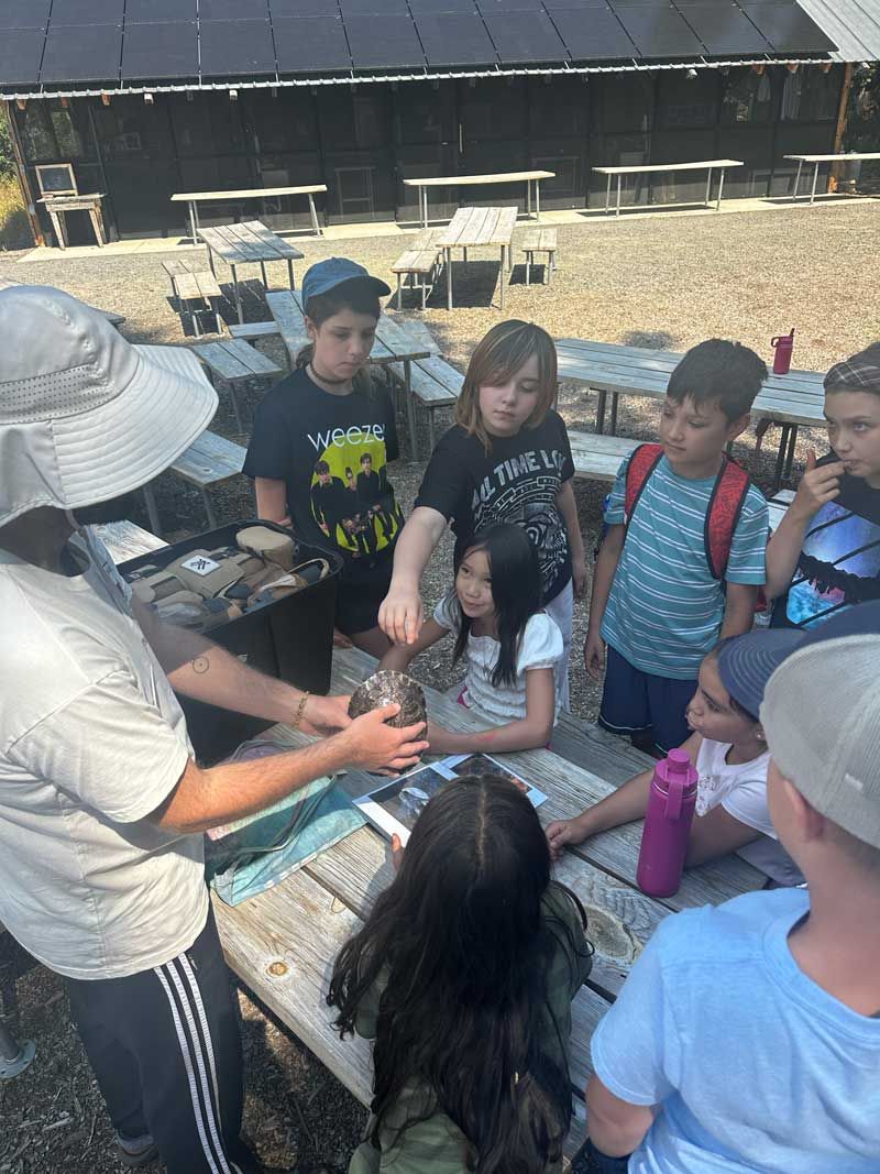Nature Day Camp students learn about the Western Pond Turtle at Willow-Witt Ranch