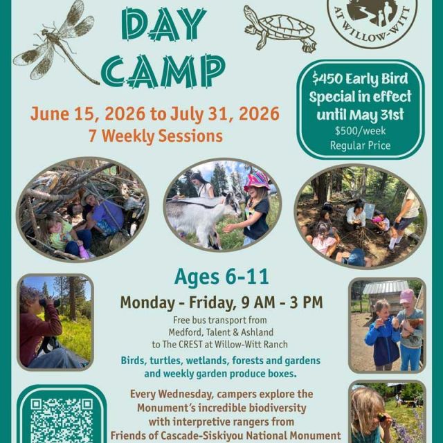 The Crest Nature Day Camps for Summer 2026 - 7 weekly sessions for ages 6-11