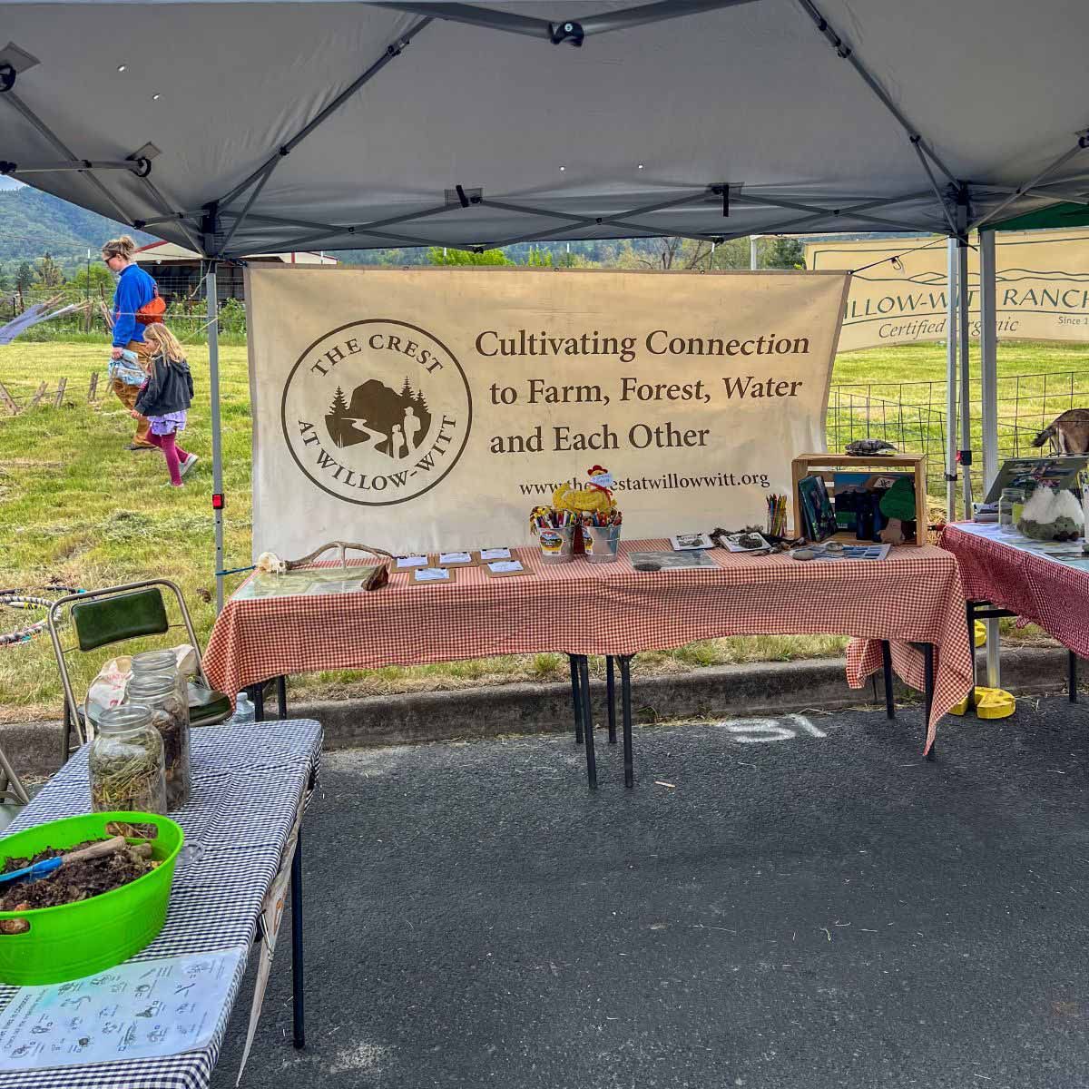 The Crest booth at Earth Day event