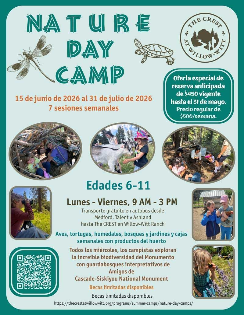 Campamentos de verano en la naturaleza de The Crest para 2026: 7 sesiones semanales para niños de 6 a 11 años