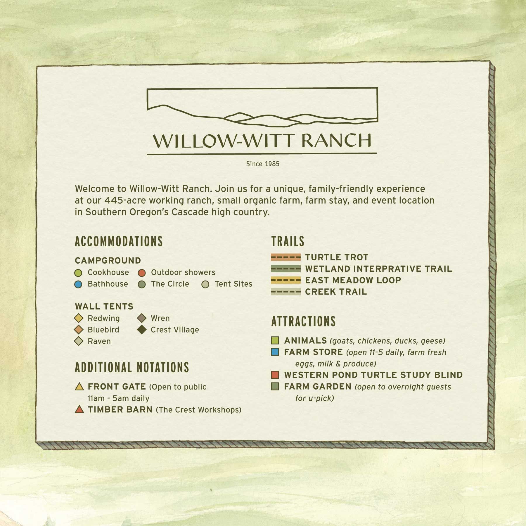 Willow-Witt Ranch Digital Map Legend