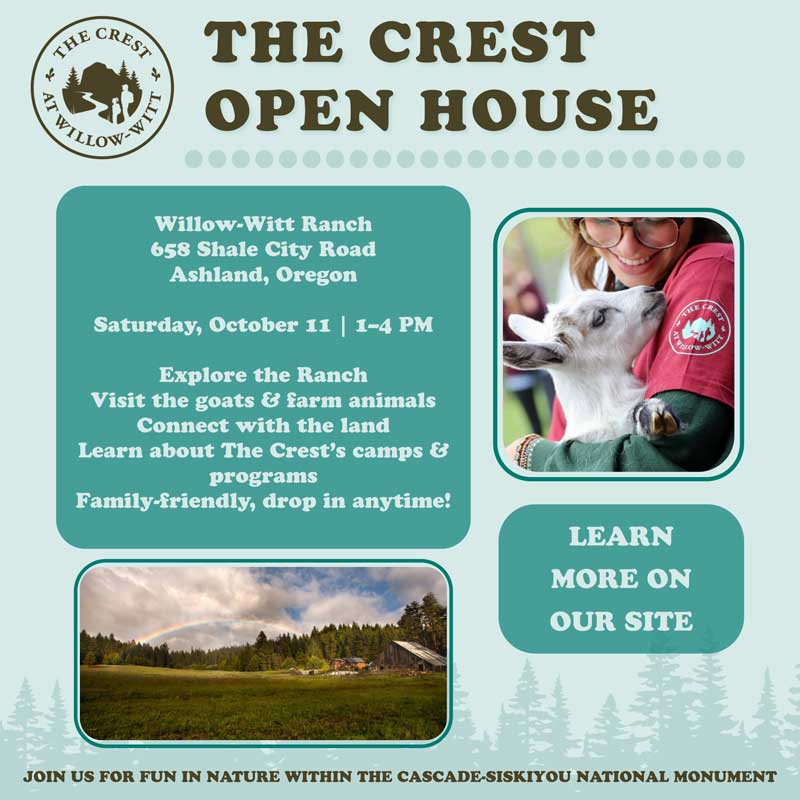 The Crest Open House on Saturday, October 11, 2025 from 1-4pm