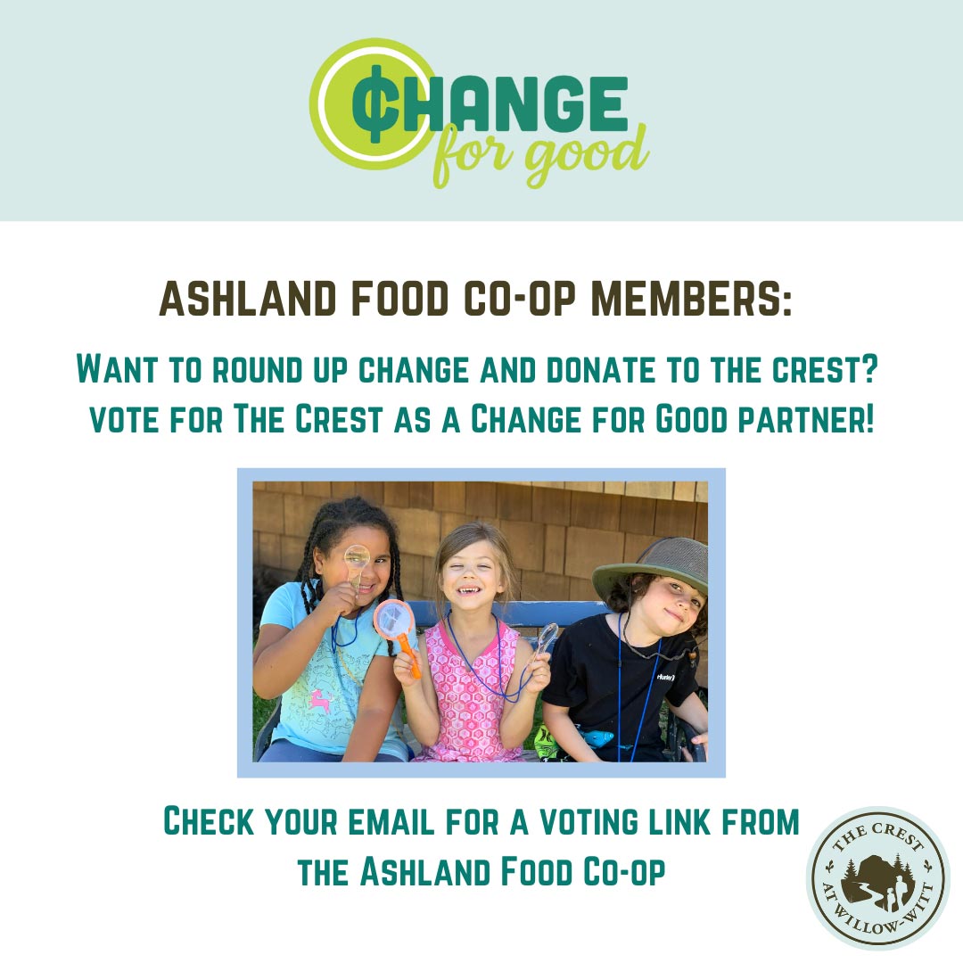 Ashland Food Co-Op Change for Good - round up change when you check out to donate to The Crest, a Change for Good partner