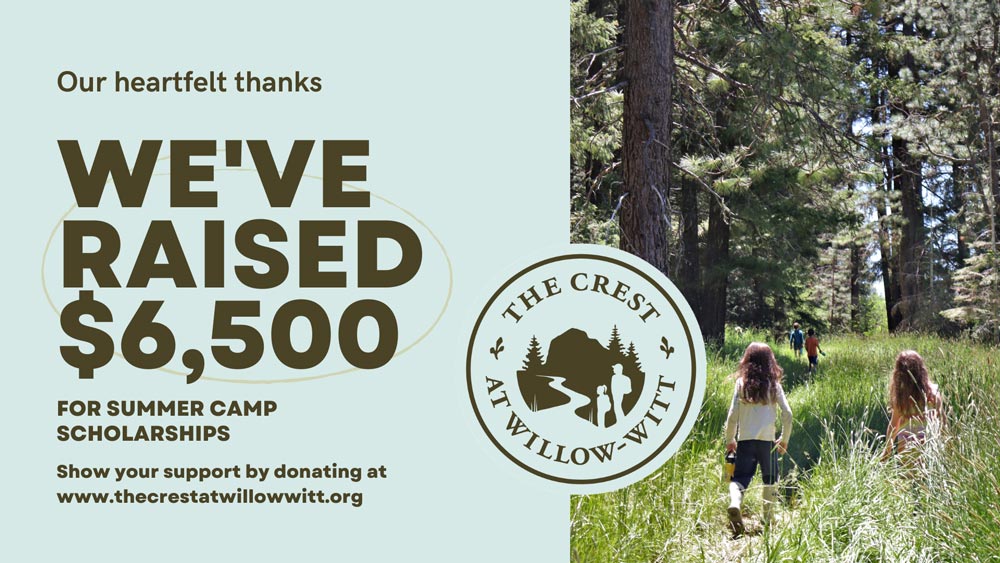 Thanks to kind donations, we've raised $6500 for summer camp scholarships